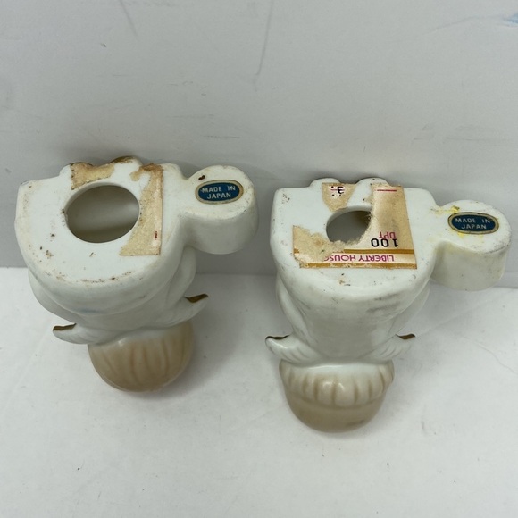 Vintage Porcelain Musical Boy and Girl Angel Candle Holders 2 Piece Set - Picture 3 of 8